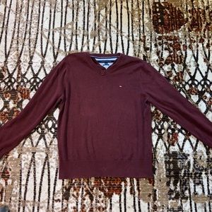 Tommy Hilfiger Burgundy Crewneck Sweater